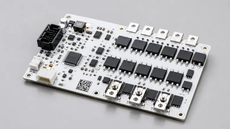Battery management system PCB with laser-marked unique identifier for new energy supply chain