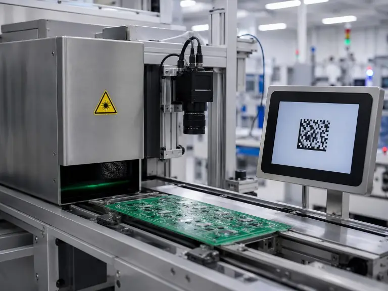 Industrial PCB laser marking machine for SMT production line traceability